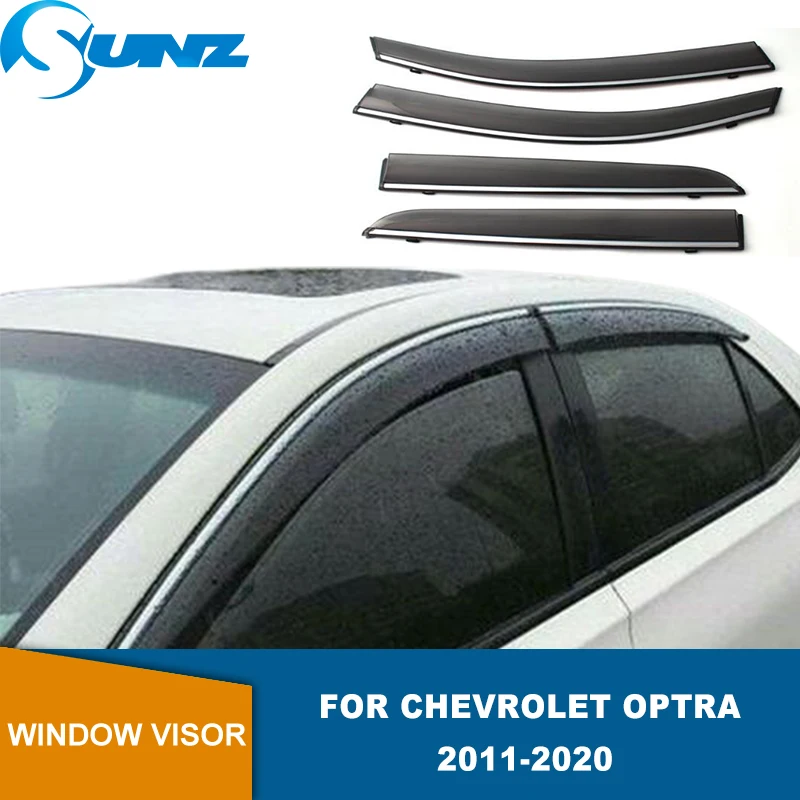 Side Window Visors For Chevrolet Optra 2011 2012 2013 2014 2015 2016 2017 2018 2019 2020 Plastic Exterior Visor Vent Shades SUNZ