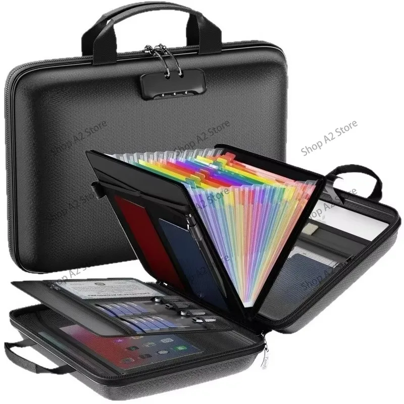 Fireproof Waterproof Document Bag – Portable File Organizer Briefcase for Important Papers & Valuables