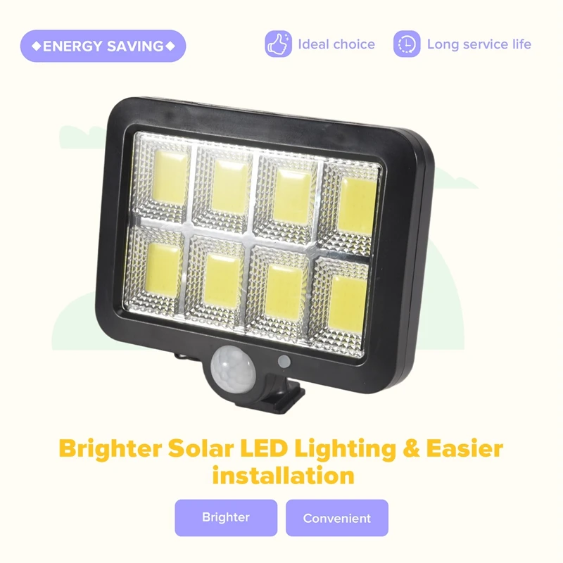 As melhores ofertas 2pc 2000 lúmen 160 leds luzes de parede solares ip65 à prova dip65 água com fio sensor movimento segurança luz inundação 360 graus ajustável