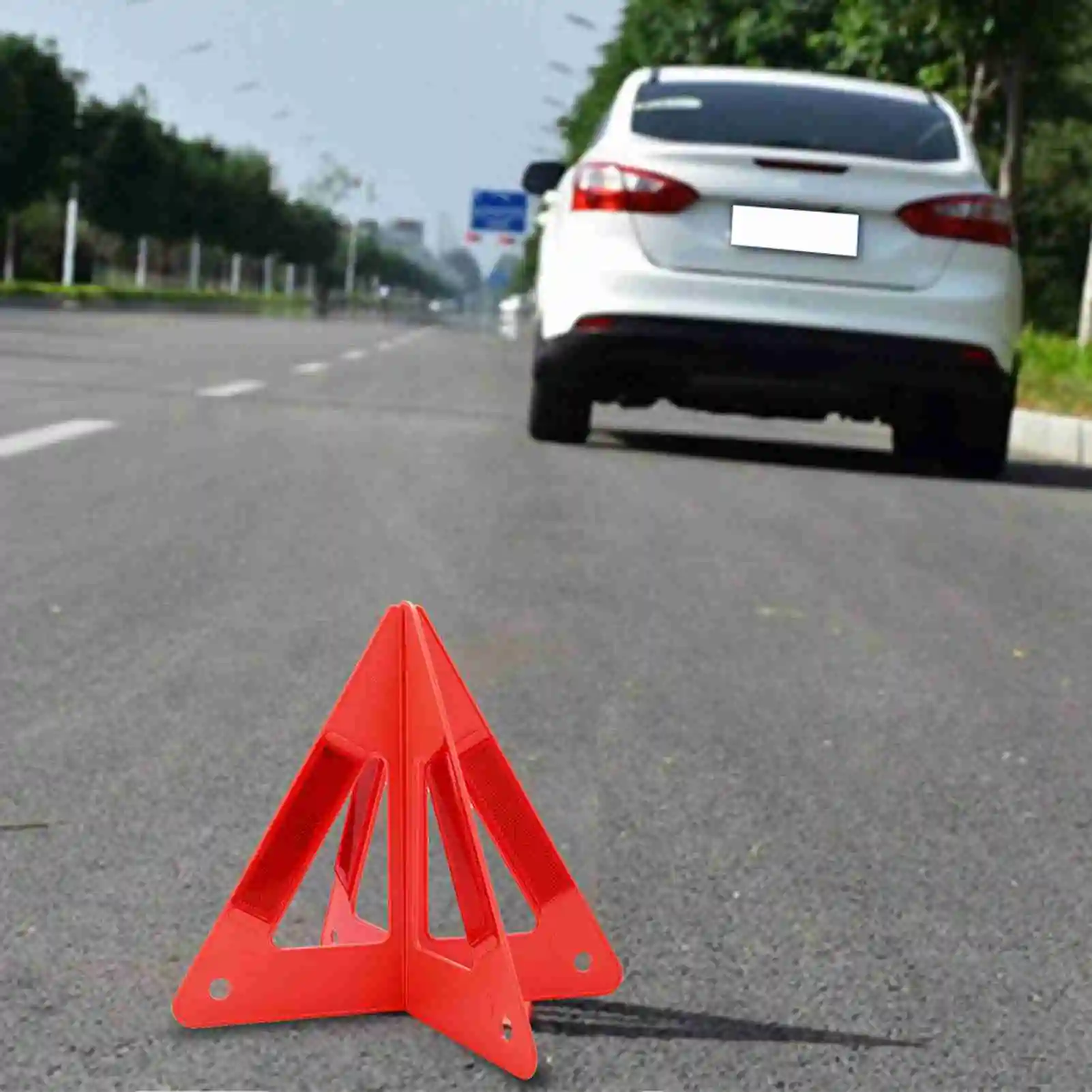 Breakdown Warning Sign Car Stop Sign Portable Car Emergency Breakdown Reflective Warning Safety Road Stop Sign Triangle Sign