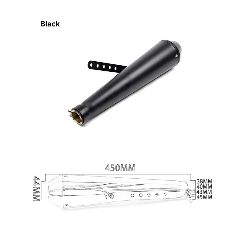 Echappement-de-moto-harley-cafe-racer-bob-chopper-custo-adapte-pour-cg125-sr400-cb500-vt500-cm300-500