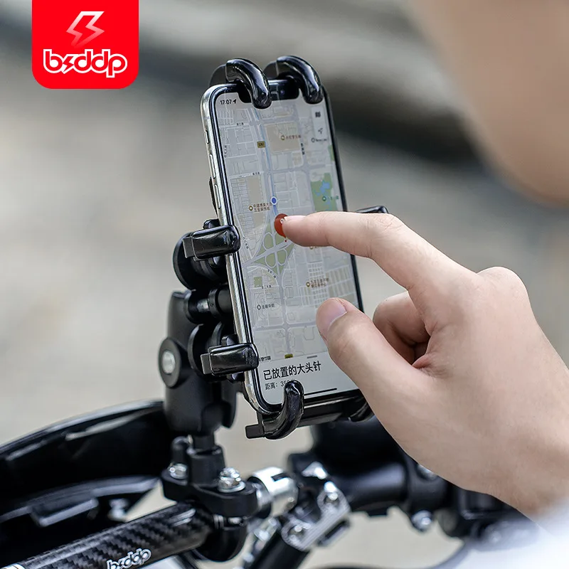 Amortecedor para motocicleta, suporte para celular à prova de choque, navegação, equipamento de equitação de polvo, extensão de material de nylon