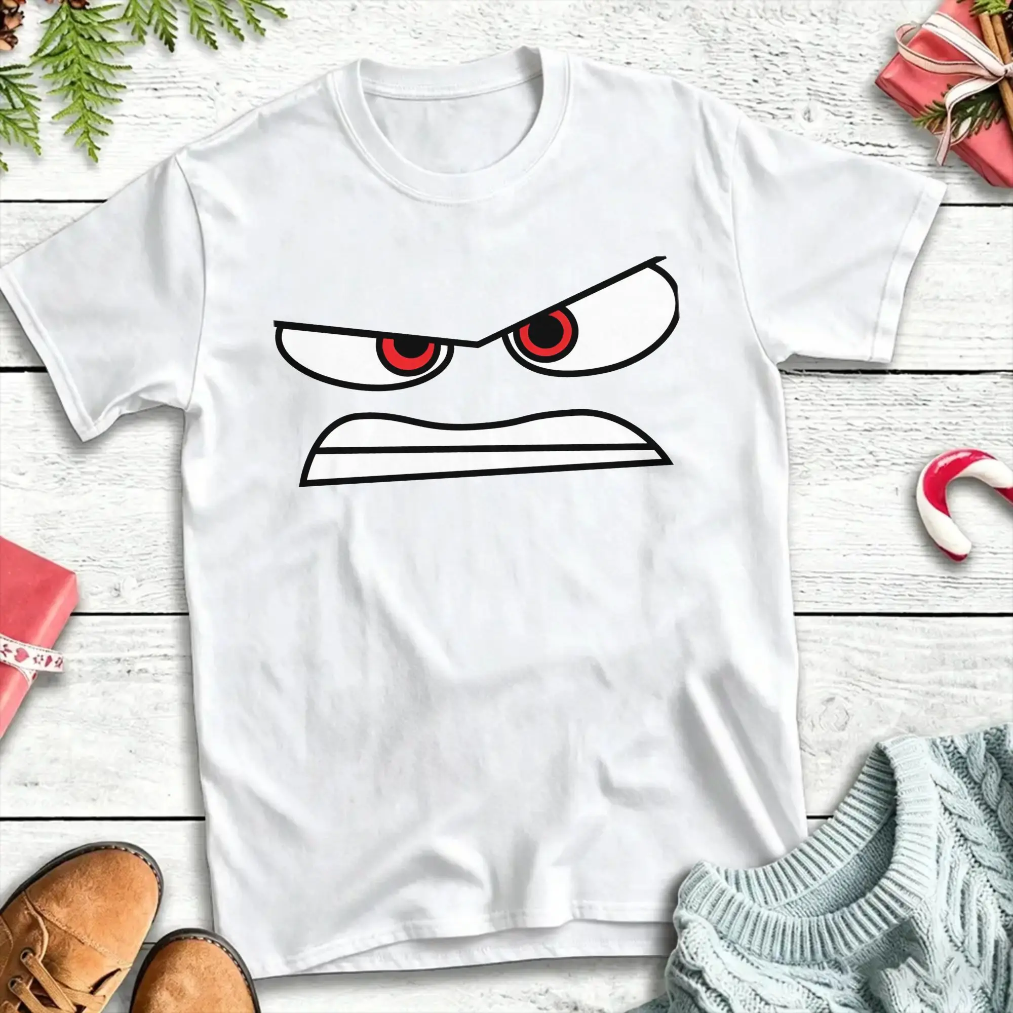 Camiseta masculina e feminina Anger Inside Out, camisetas modernas e legais para o verão, roupas estéticas de algodão, plus size