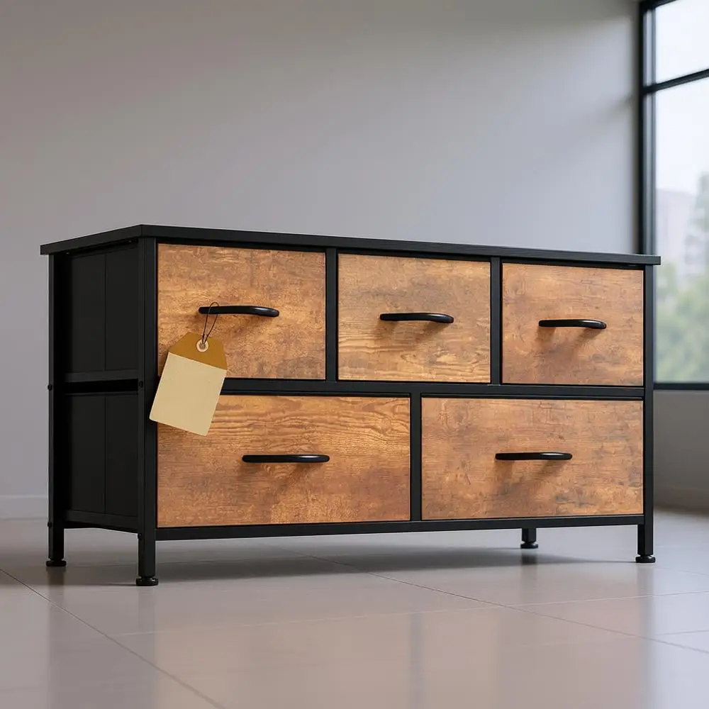 

Тканевый стеллаж с 5 полками для хранения в спальне или гостиной