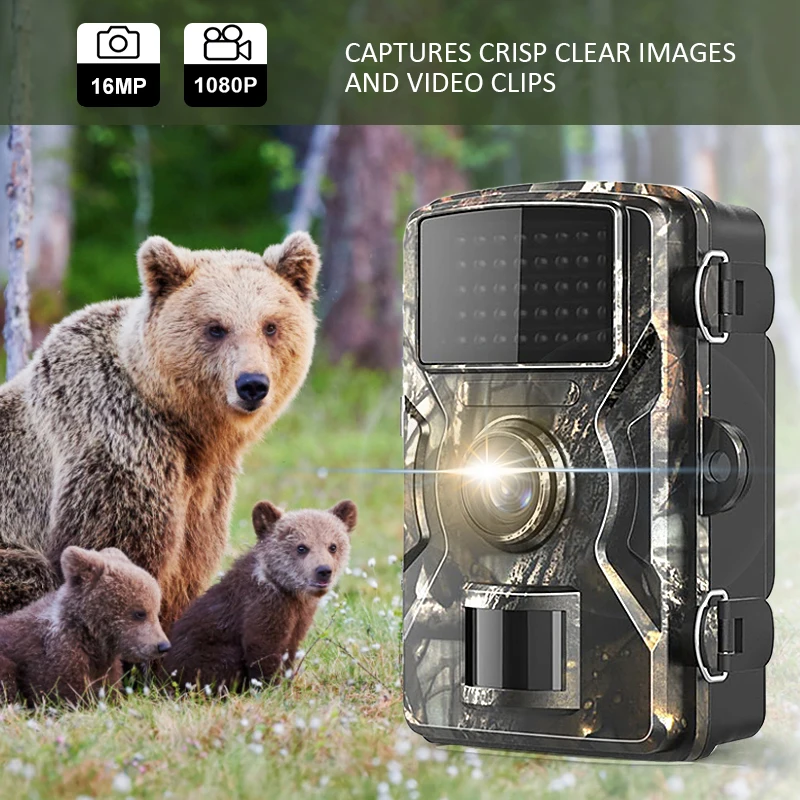 

Hunting Trail Camera 16MP 1080P 940nm Infrared Night Vision Motion Activated Trigger Security Cam Outdoor Wildlife Photo Trap