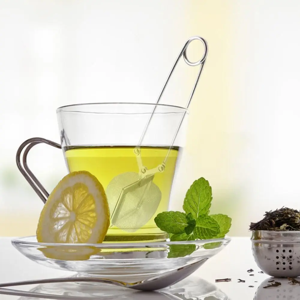 Stainless Steel Fine Mesh Tea Strainer Square Shape Portable Reusable Tea Filter Easy Clean Handle Design Teapot Tea Infuser