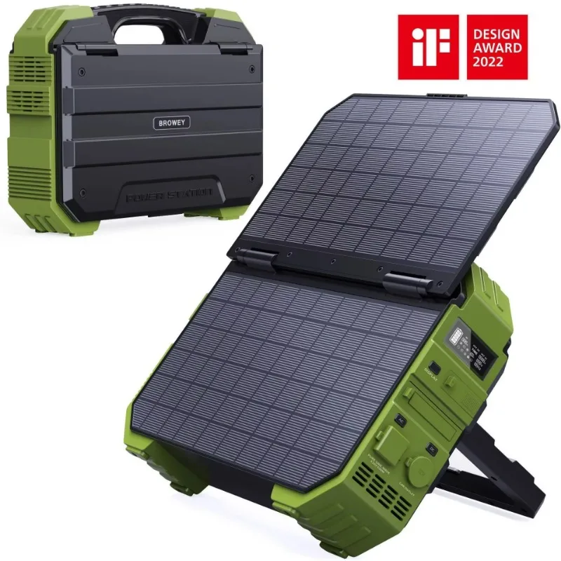 

Portable Power Station Solar Panel 614.4Wh LiFePO4 Battery 110V/220V/600W/1200W AC Outlet Outdoor Camping portable power bank