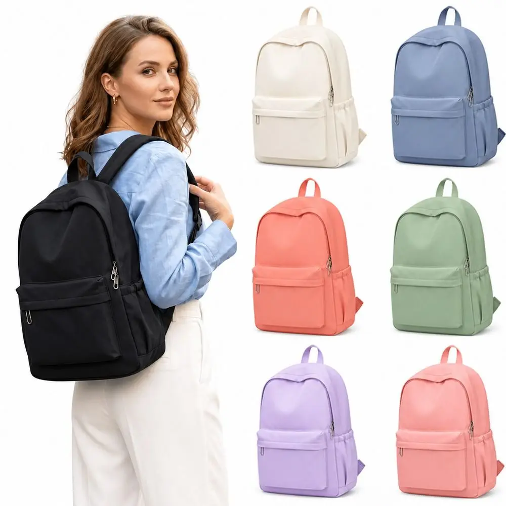 Gifts Nylon Backpack Large Capacity Waterproof School Bag Soft Adjustable Double Shoulder Bag Travel