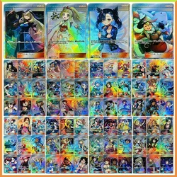 18PC/Set Anime Goddess Story Pokemon DIY ACG Laser Flash Card Rosa Lusamine Toys for boys Collectible Cards Birthday Present