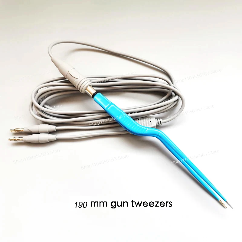 Bipolar Coagulation Forceps with Spring Accessories for Electrosurgical Unit, Tweezers for Surgical Instruments