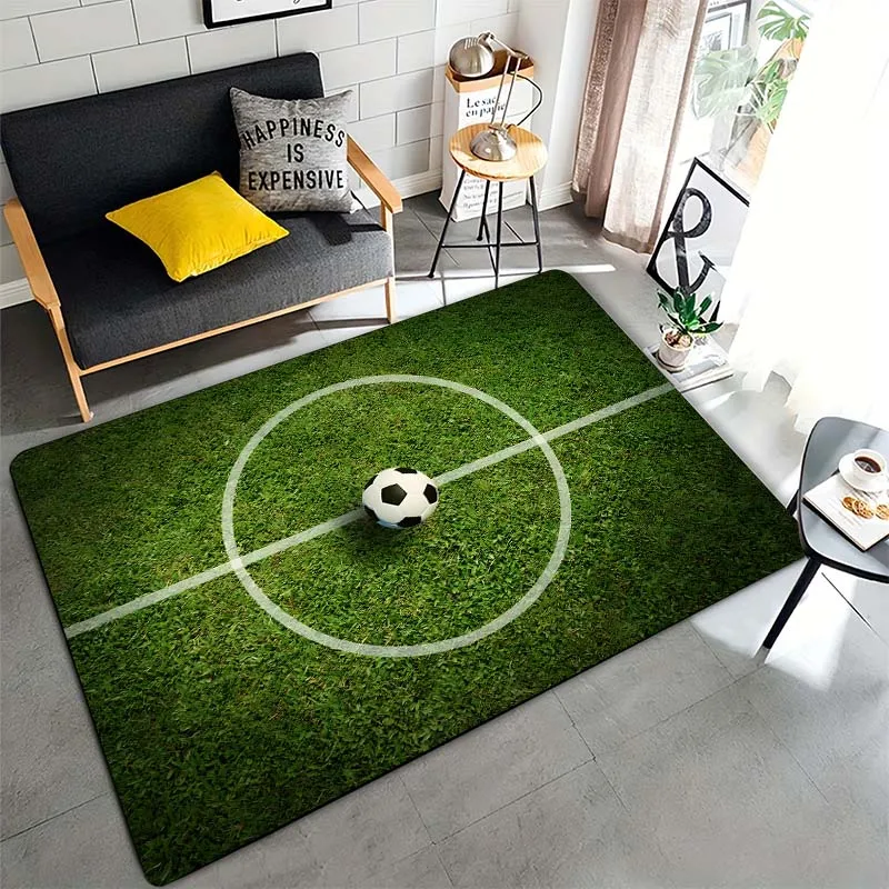 15Size Ball Football Field Pattern Carpet Rug for Home Living Room Bedroom Sofa Decor Kids Play Area Rug Non-slip Floor Mat Gift