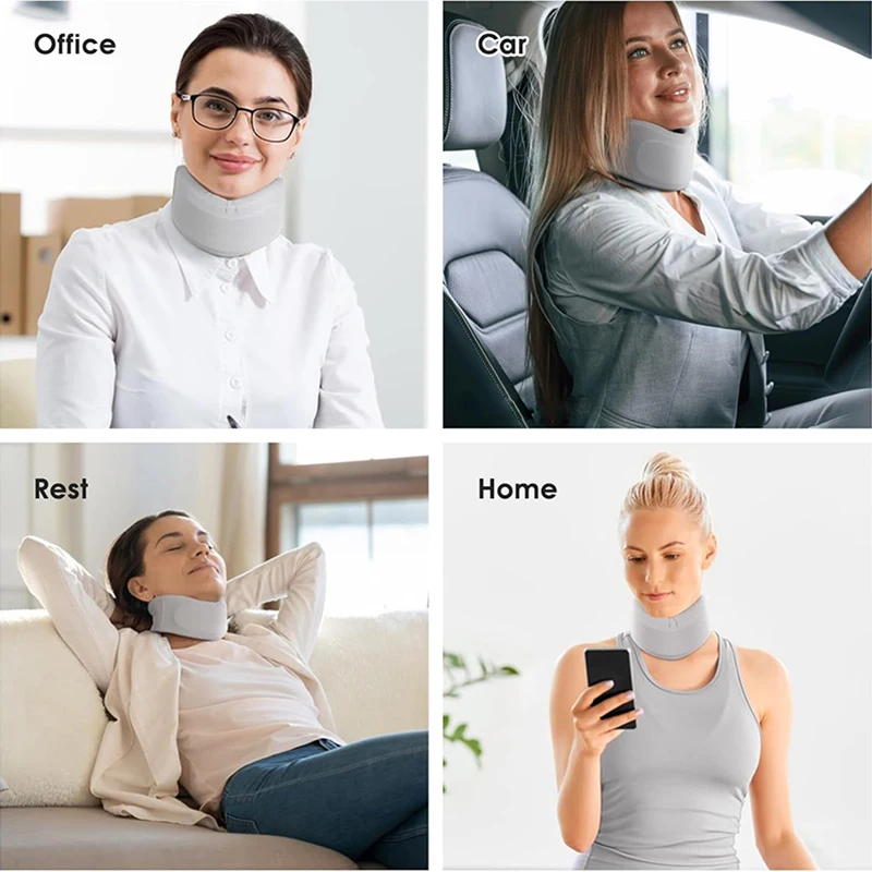 الحرير الجليد لينة رغوة الرقبة هدفين عنق الرحم طوق جبيرة نقالة الجر الرقبة وسادة داعمة تنفس العضلات الاسترخاء للنوم #6
