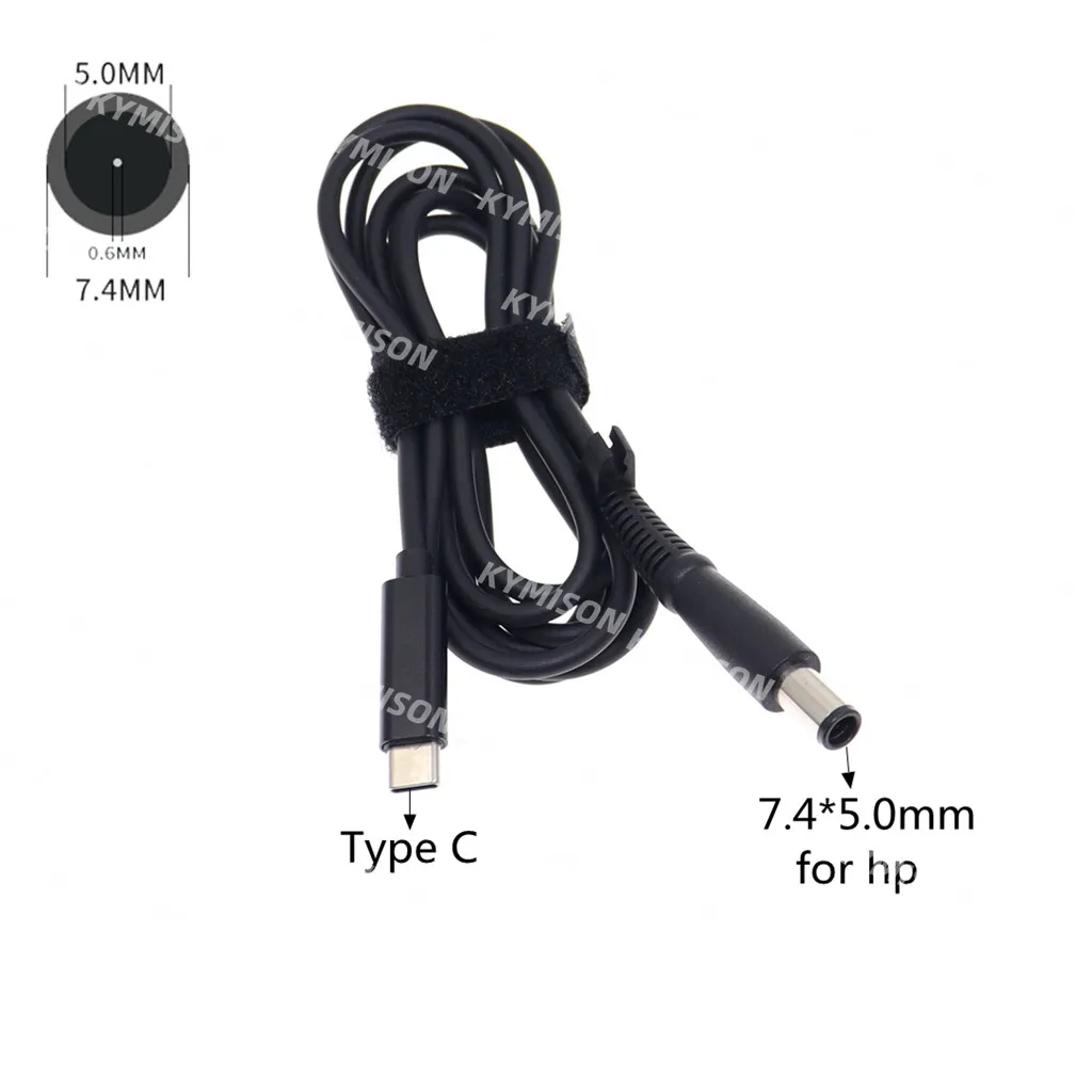 Cable de carga USB tipo C PD, adaptador de corriente CC, convertidor Jack a 13 enchufes macho para cargador de portátil Lenovo, Asus, Dell, Hp