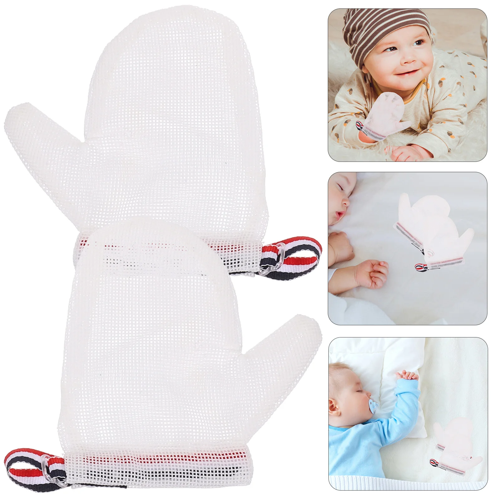 Newborn Toys Anti-eating Gloves Baby Stop Sucking Thumb Infant Protective White Infants Finger Girl