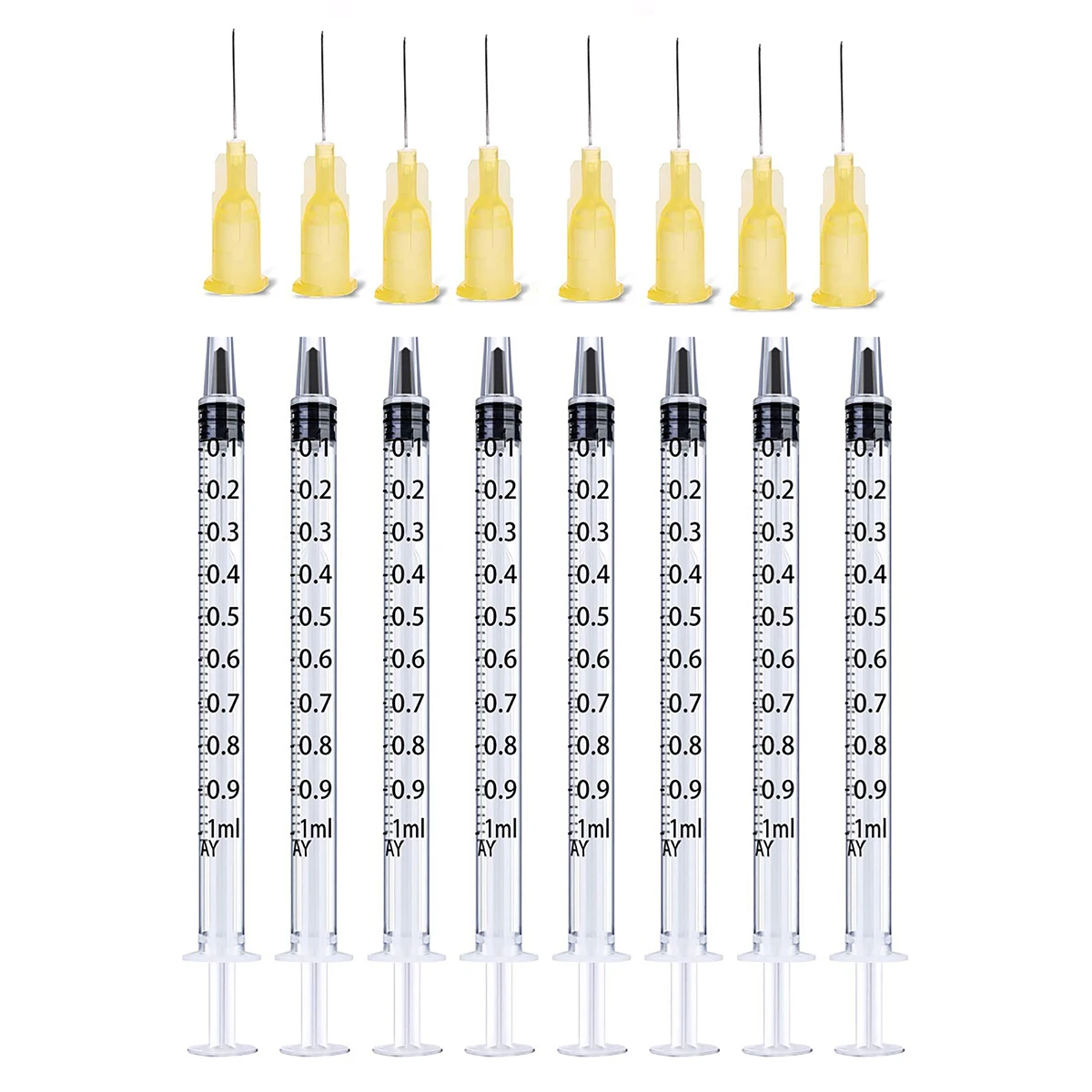 1ml Syringes + 30G 13MM Injection Needles Drawing Needles Injection Tool Sharp Pointed Needles Disposable Needle