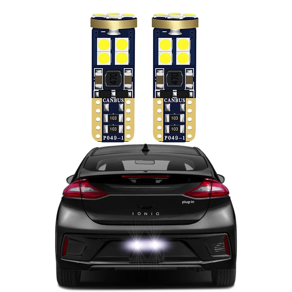 

2Pcs White 12V For Hyundai Ioniq 2016 2017 2018 2019 2020 2021 LED License Plate light Canbus