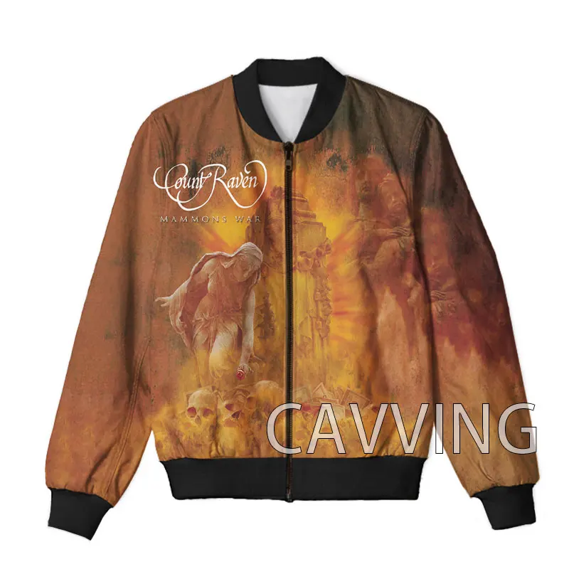 CAVVING 3D Printed  Count Raven  Band  Zipper Bomber Jackets Men Overcoat Mens Coat Zip Up Jackets for Women/Men