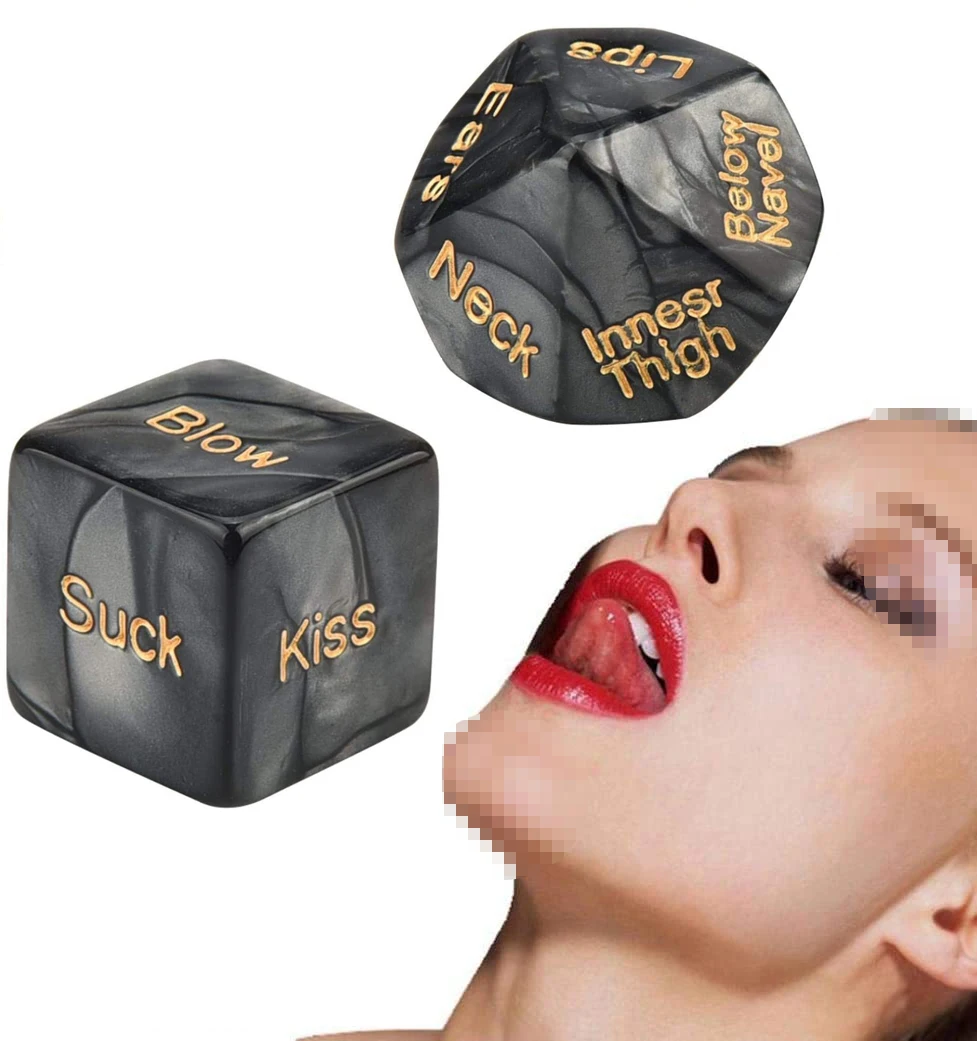 2Pcs Creative Love Dice Couple Dice Bacherette Party Dice Bed Game Dice Fun Dice for Couples/Novelty Gift for Him or Her