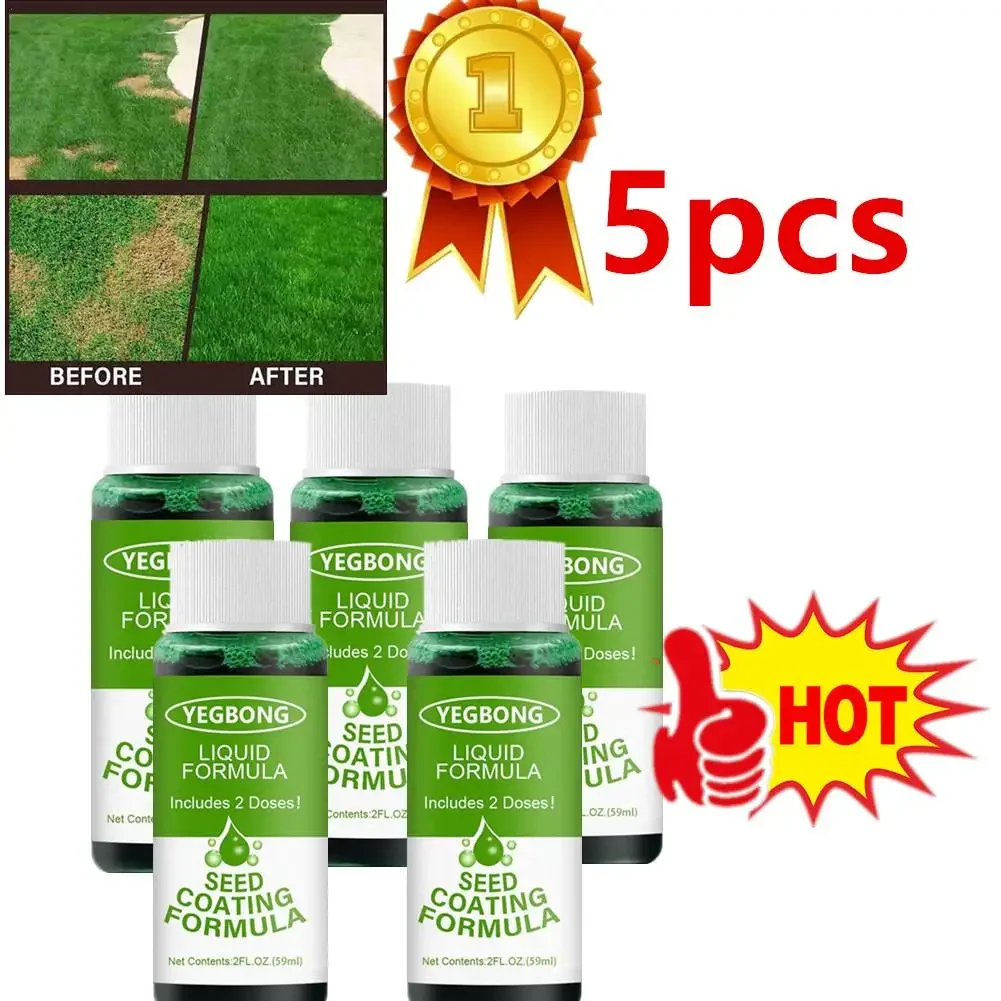 

5pcs 59ml Hot Sale Green Grass Lawn Spray Household Seeding System Liquid Spray Seed Lawn Care Grass