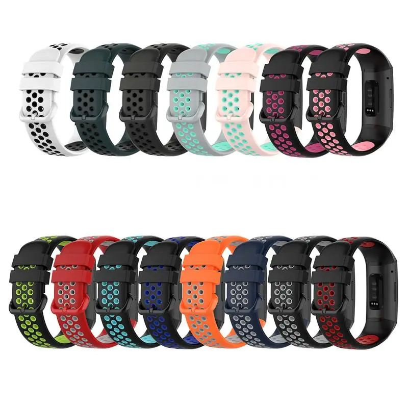 Sport Silicone Strap For Fitbit Charge 4 Smart Wristband For Fitbit Charge 3/3 SE Bracelet Fit bit Smart Watch Bands Accessories