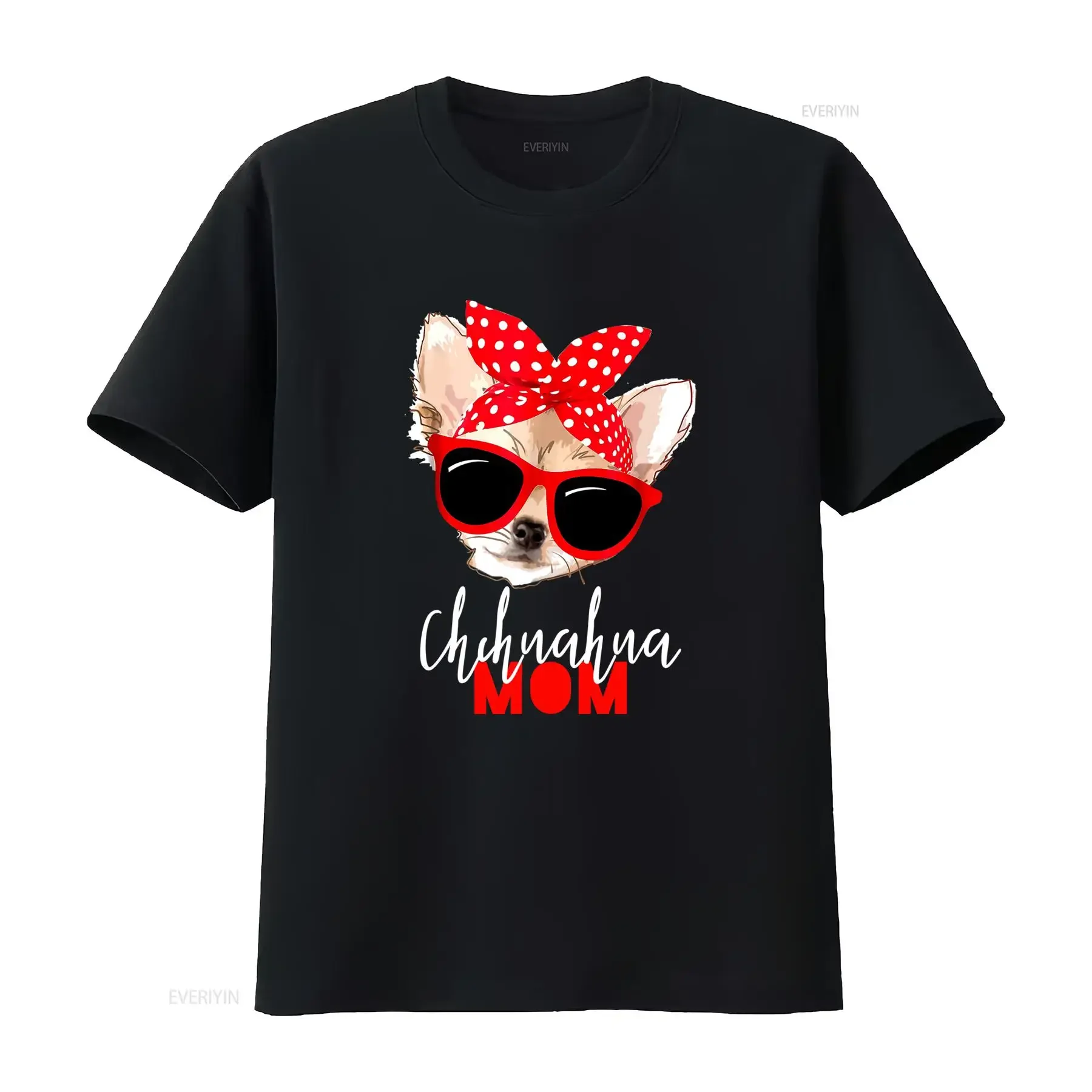 Chihuahua Mom T Shirt Funny Dog Design with Sunglasses and Bandana Perfect for Lovers vintage Washed designer clothes Stylish