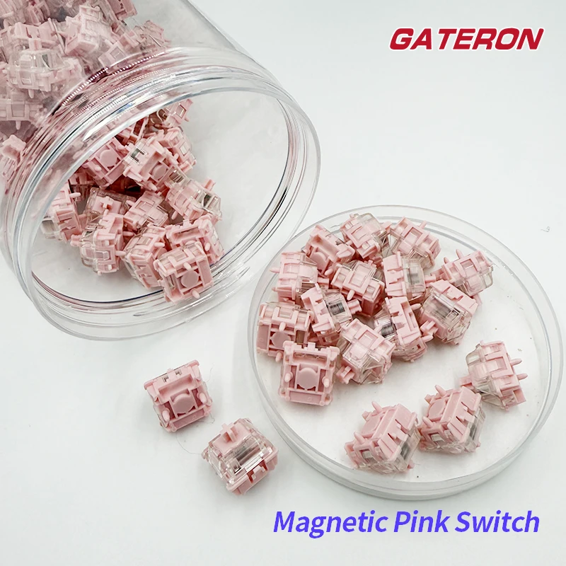 

Gateron Magnetic Pink Switch KS-20 SMD RGB DIY Customized Mechanical Keyboard Hall Sensor Free Setting Pre Travel