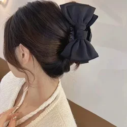 Fashion Women Bow Hairpin Korean Version Of Solid Color Butterfly Satin Hair Clips Girls Hair Accessories Headwear