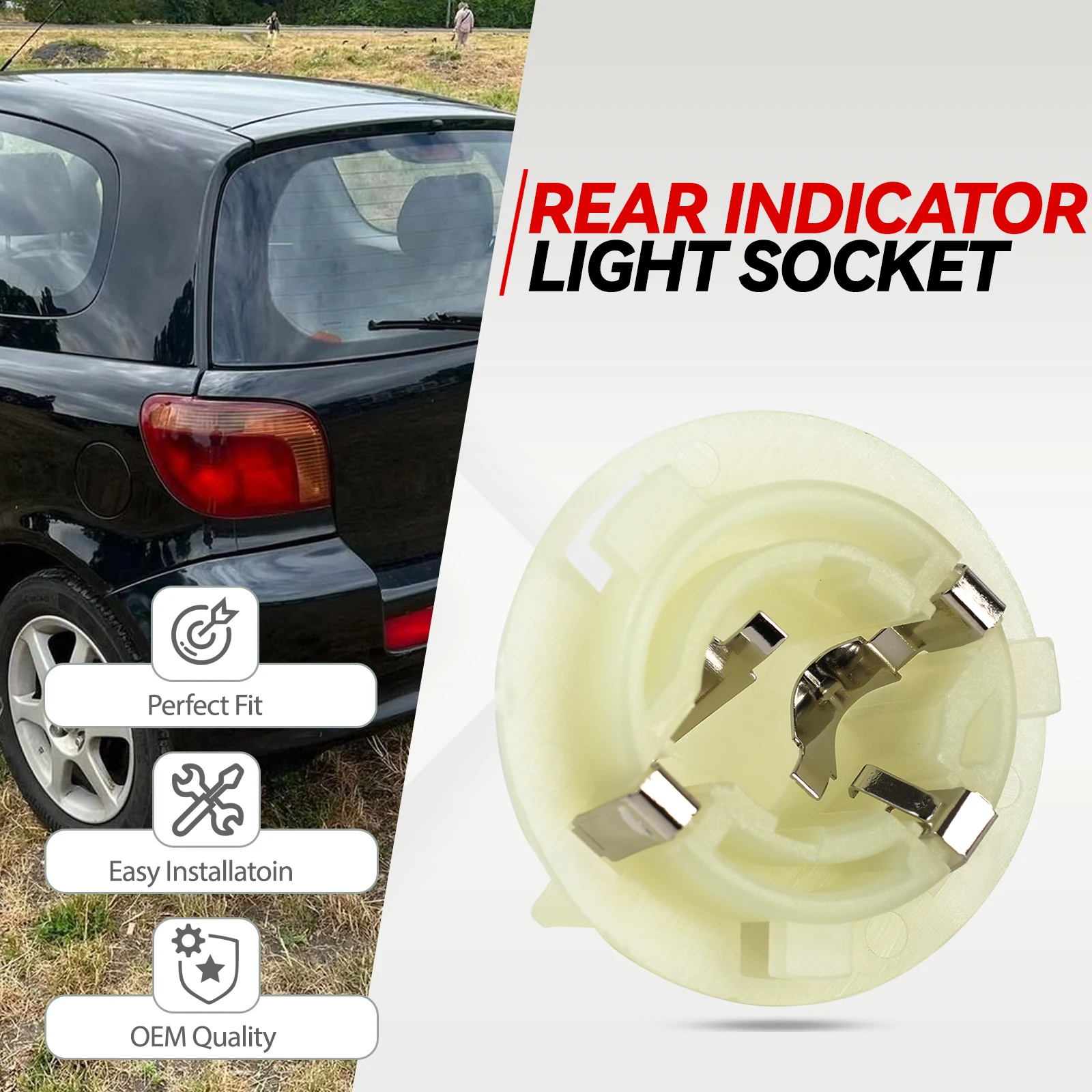 Rear Tail Brake Light Bulb Holder Socket Bracket For Toyota Yaris 2001 2002 2003 2004 2005  90069-81014 9006981014