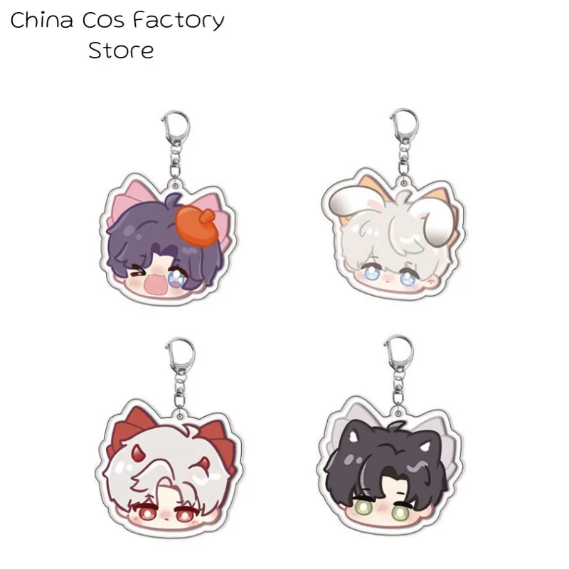 

Game Love and deepspace Qinche Sylus Xavier Zayne Rafayel Key Chain Keychain Accessories Cat Figure Pendant Anime Bag pendant
