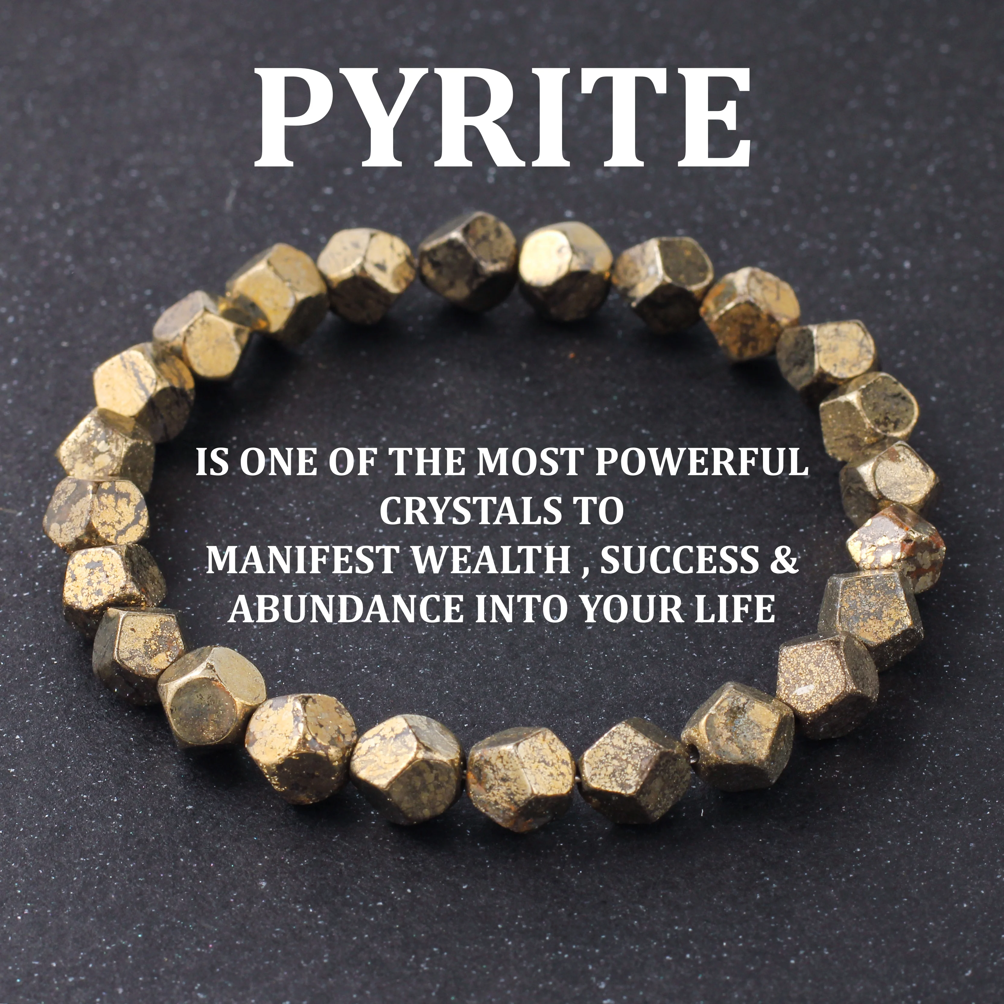 Pyrite Chalcopyrite Wealth Bracelet Handmade Irregular Cut Natural Stone Bangle Women's Men's Prosperity Guardian Energy Jewelry