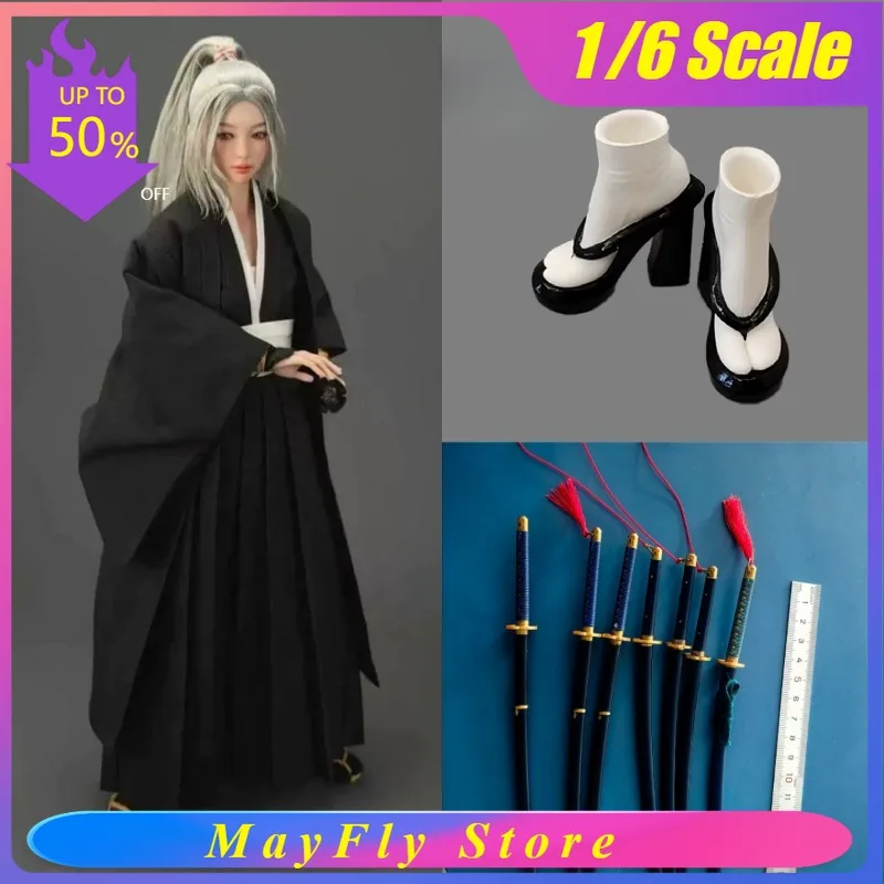 

L-K-001 1/6 Scale Action Figures Woman Soldier Kimono Shoes Clothes Accessories Model for 12 Inch PH Soldier Gift