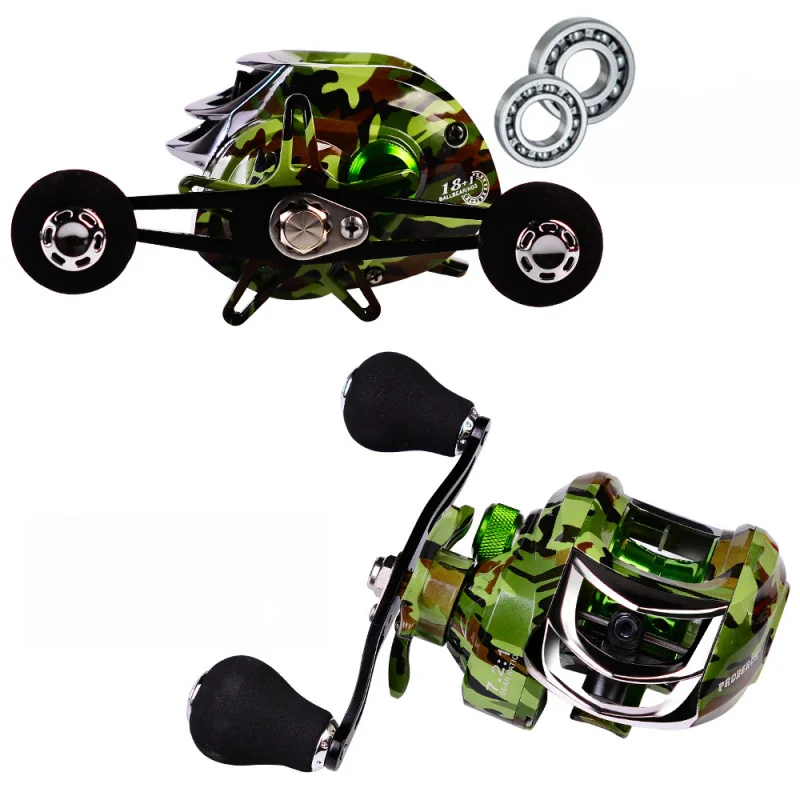 PRO BEROS Metal Baitcasting Reel, 18+1BB, 7.2:1 gear ratio, high performance gear for saltwater and freshwater lure fishing
