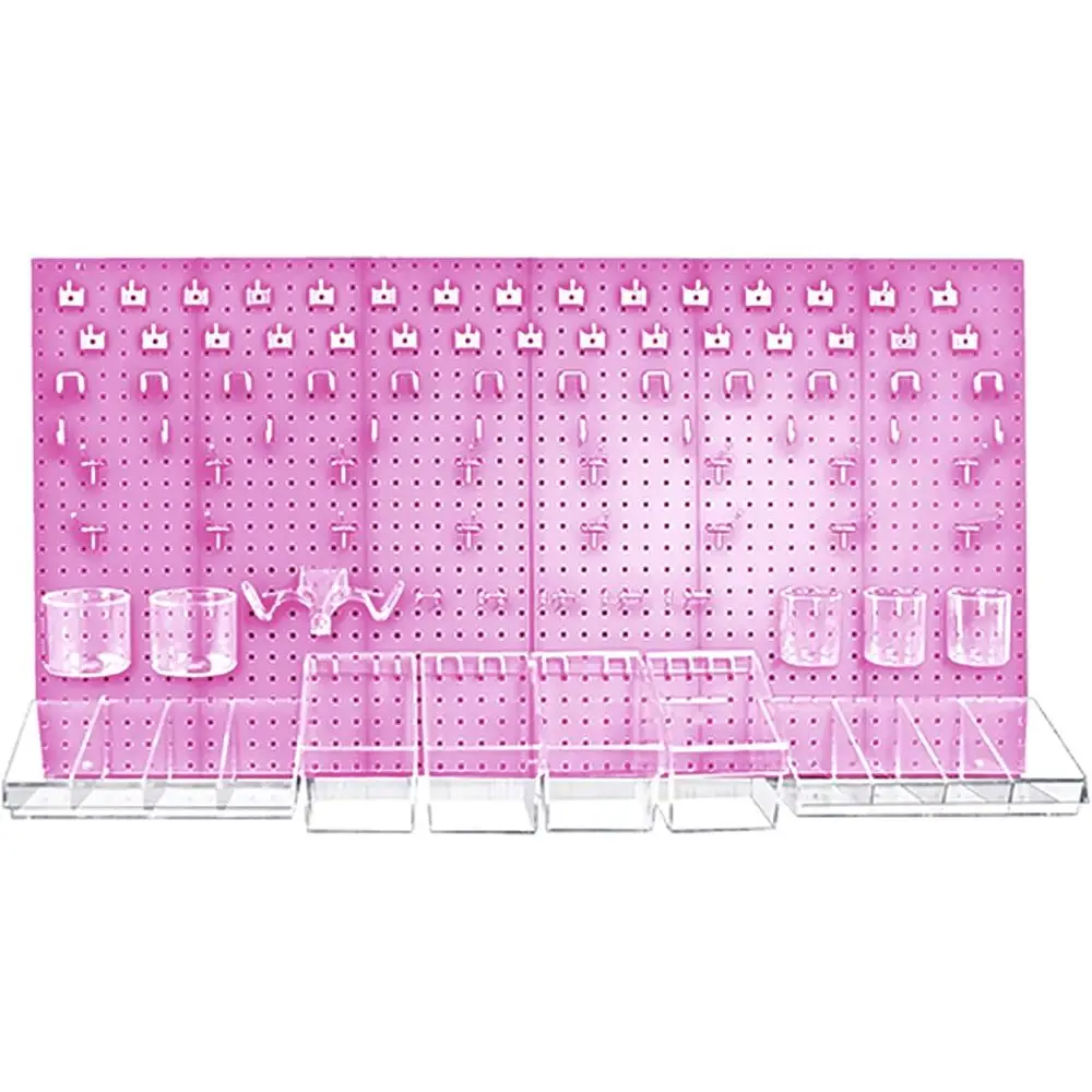 

125-Piece Pink Pegboard Organizer Kit, 24 x 24