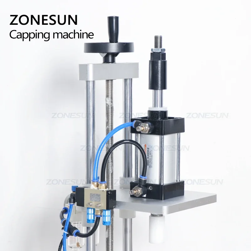 ZONESUN ZS-GK5 Pneumatic Desktop Perfume Collar Ring Small Bottle Crimping Pressing Machine Perfume Glass Bottle Capping Machine