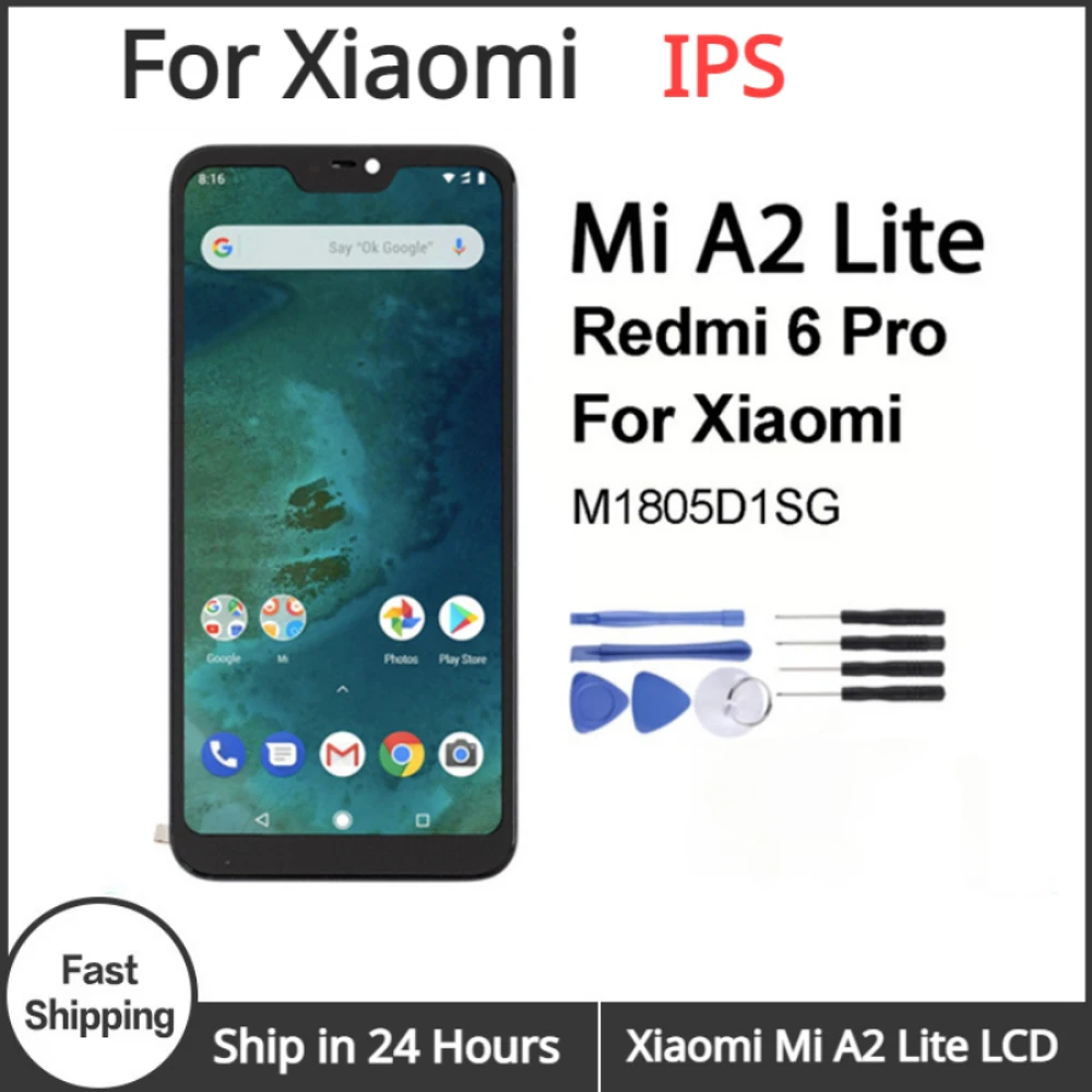 

5.84" IPS For Xiaomi Mi A2 Lite Redmi 6 pro Display Touch Screen Replacement For Xiaomi Redmi 6pro Display