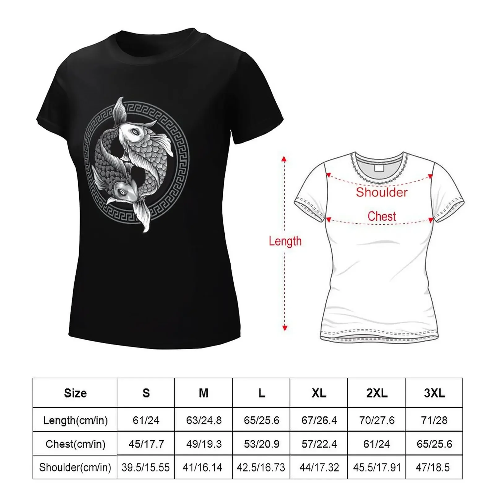 Pisces Birth Sign Yin And Yang T-shirt shirts graphic tees anime clothes summer top Woman T-shirts