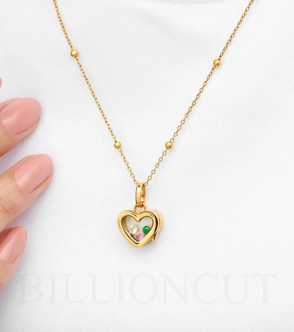 Elegant Jewelry for Accessories DIY Necklace Jewelry 18k Gold Plating Floating Birthstone Charm Necklace Exquisite Gifts