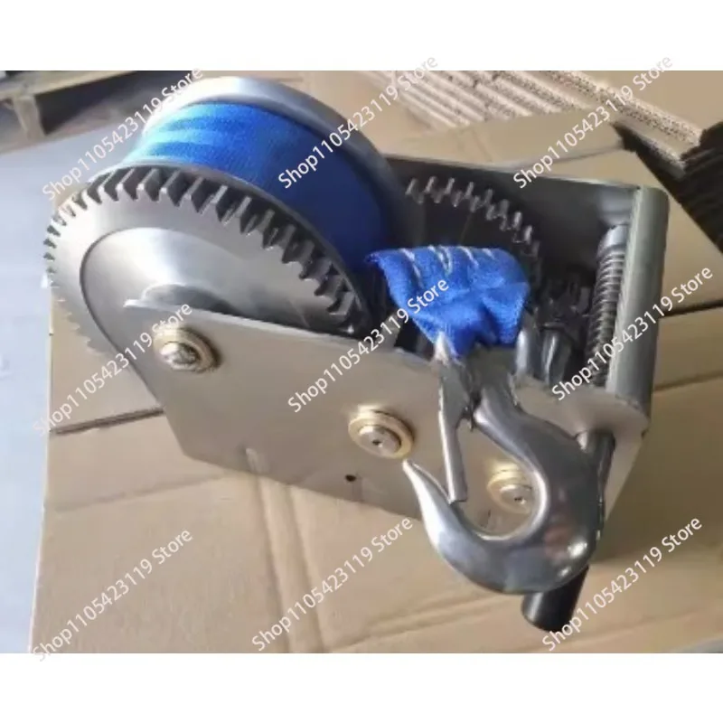 Heavy Duty Winch 316 Stainless Steel Manual Boat Trailer Winch Portable Small Hand Winch Three Speed