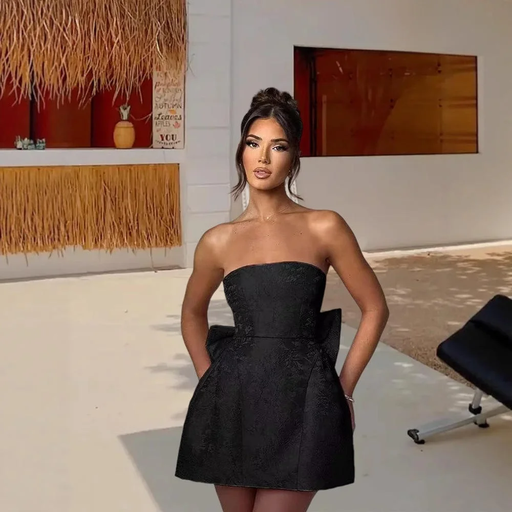 엘리 컬러 패셔너블 섹시 자수 스트랩 드레스 하이웨이스트 A라인 스커트 원숄더 여름 드레스