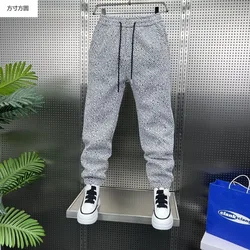 Spring Men's Joggers Drawstring Casual Pants Korean Stripe Sweatpants Workout Running Gym Fitness Sports Trousers Men Clothing