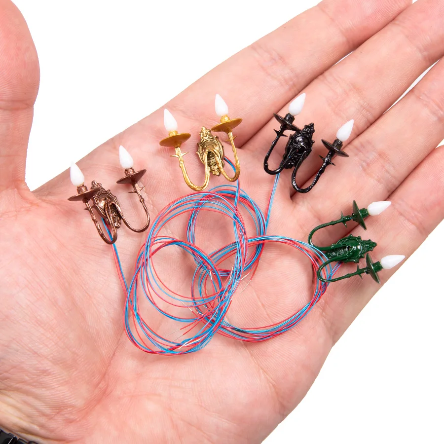 مصباح حائط مصغر ، نموذج خفيف ، ألعاب صنع نماذج تصنعها بنفسك ، تخطيط بناء معماري ، ديكور لديوراما ، مقياس هو ، 1:87 ، 3V ، 1 V