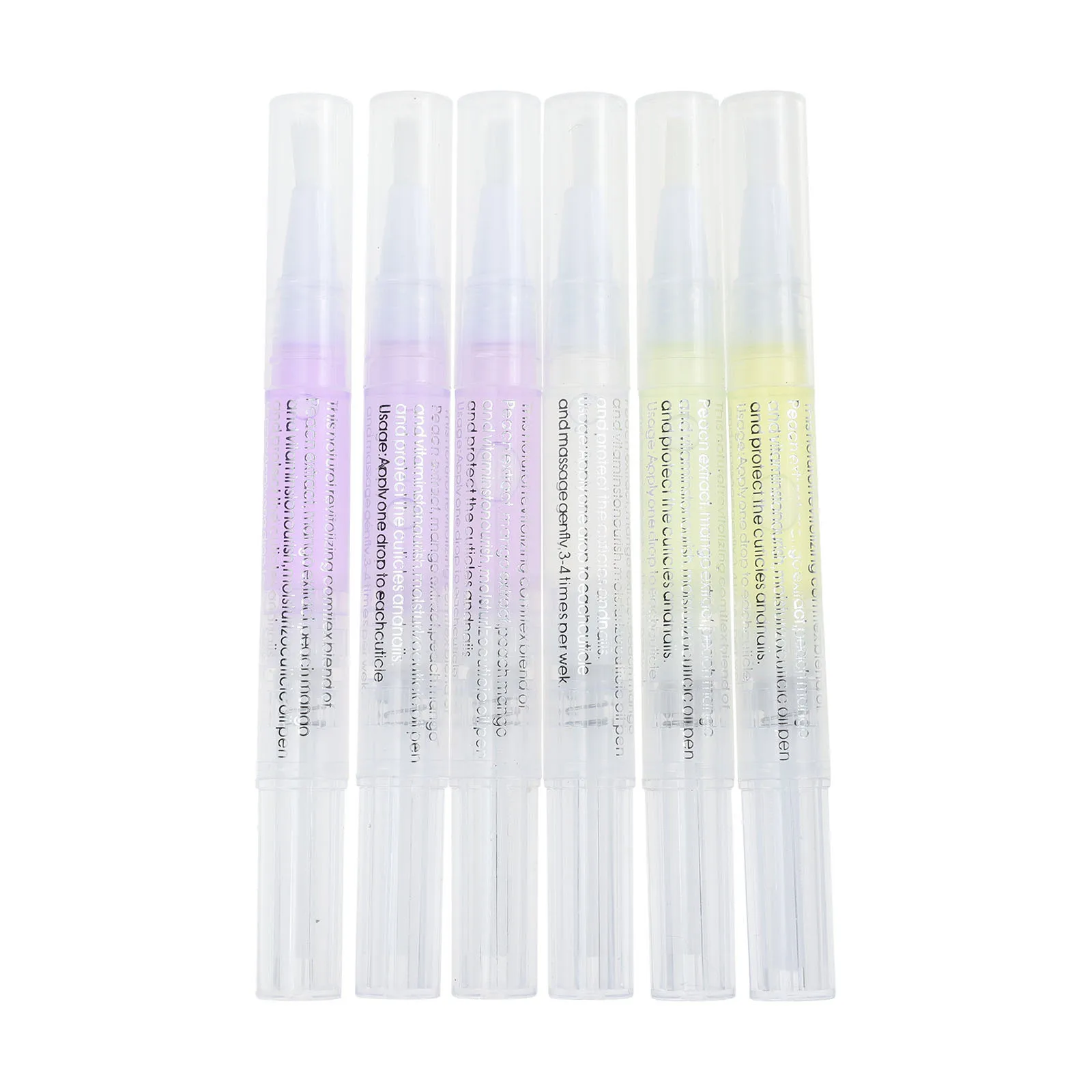 ปากกาบำรุงเล็บ 6 ชิ้น ขนาดพกพา บำรุงความชุ่มชื้น สำหรับเล็บเจล อะคริลิค ใช้ในร้านทำเล็บ ดูแลเล็บ ฟื้นฟูสภาพเล็บ