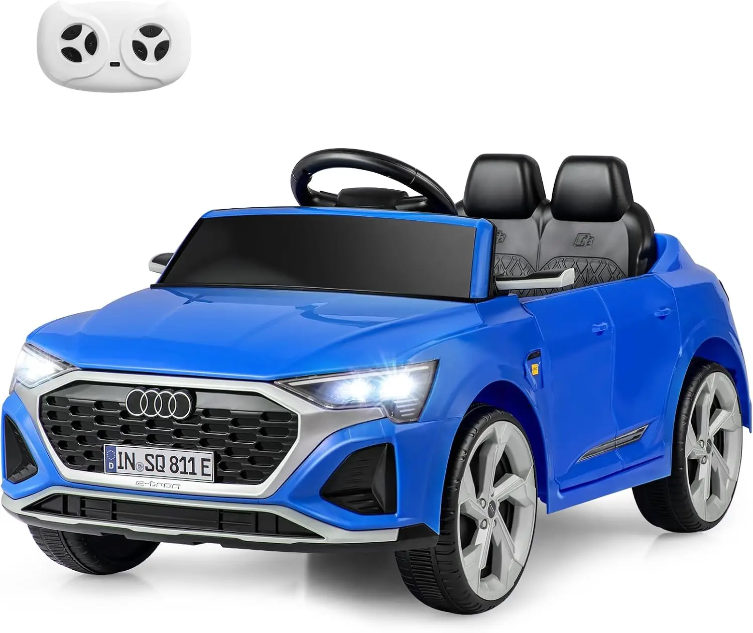 Licensed Audi SQ8 Ride On Car Battery Powered Electric Vehicle Remote Control Adjustable Music Led Lights Suspension Driving Toy