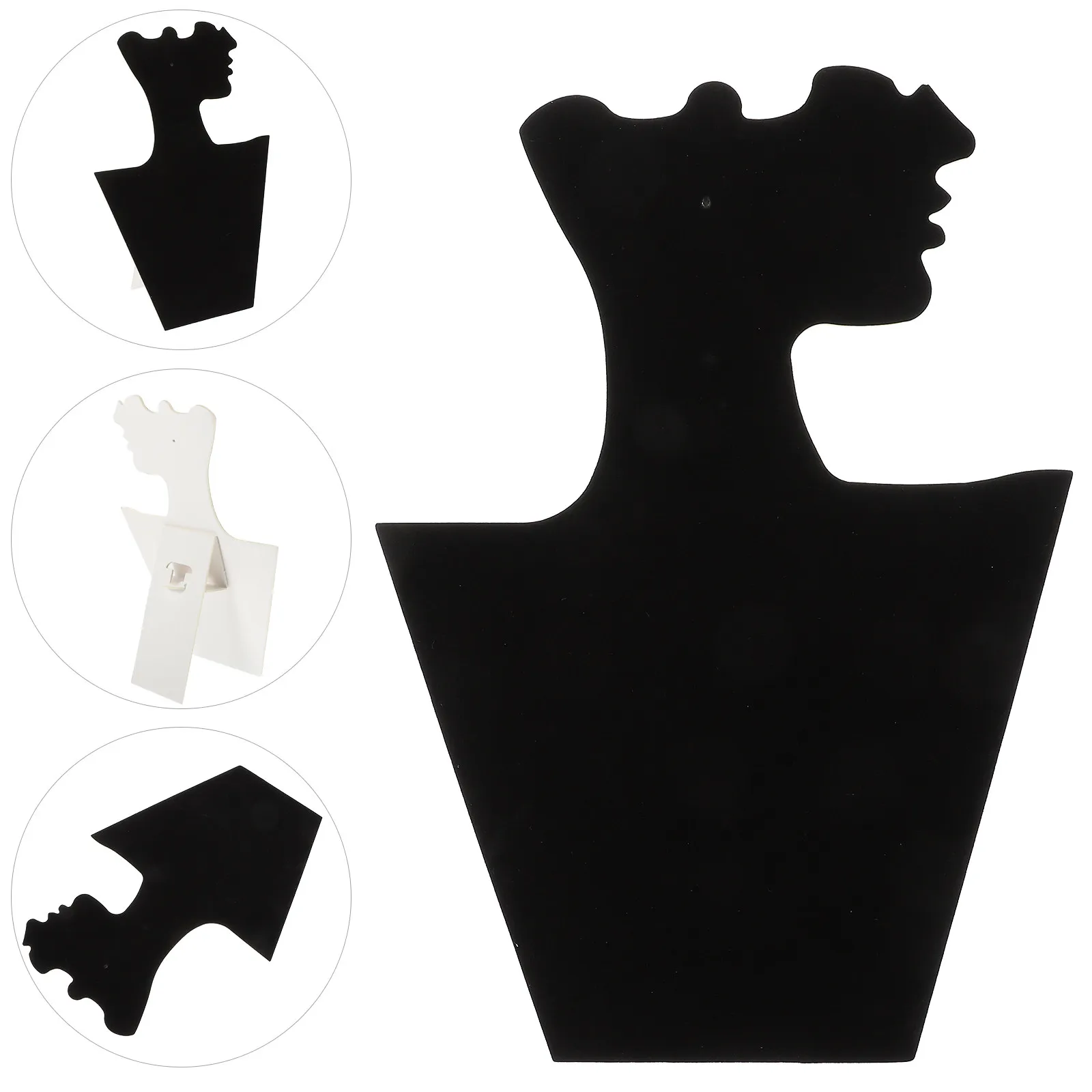 Jewelry Display Rack Bust Style Necklace Holder Earring Stand Pendant Organizer for Store Window Display Dresser Counter Jewelry