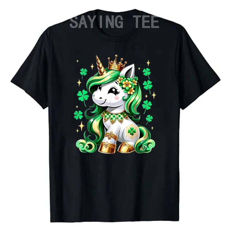 

St Patrick Day Irish Unicorn Girls Kids Toddler Lepricorn T-Shirt Cute Leprechaun Lepricorn Graphic Tee Top Short Sleeve Blouses