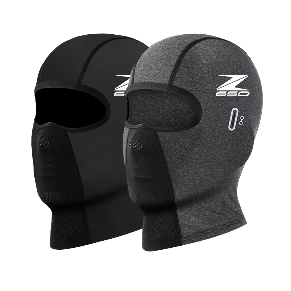 For Kawasaki Z650 Z 650 Summer Thin ice silk Breathable Quick Dry Balaclava Full Face Neck Cover UV Sunscreen Helmet Inner Liner