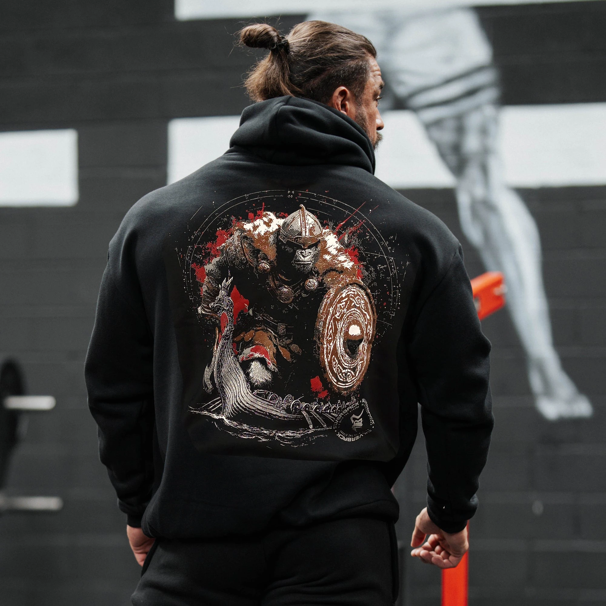 Viking Pull Hoodie (Limited Edition) Silverback Gymwear Graphic Printing High-end Luxury Unisex Style Both of Men and Women