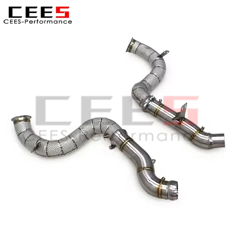 CEES Stainless Steel Exhaust Downpipe for Mercedes-Benz GLE63 AMG 4.0T W166 2016-2023 with OPF Downpipe