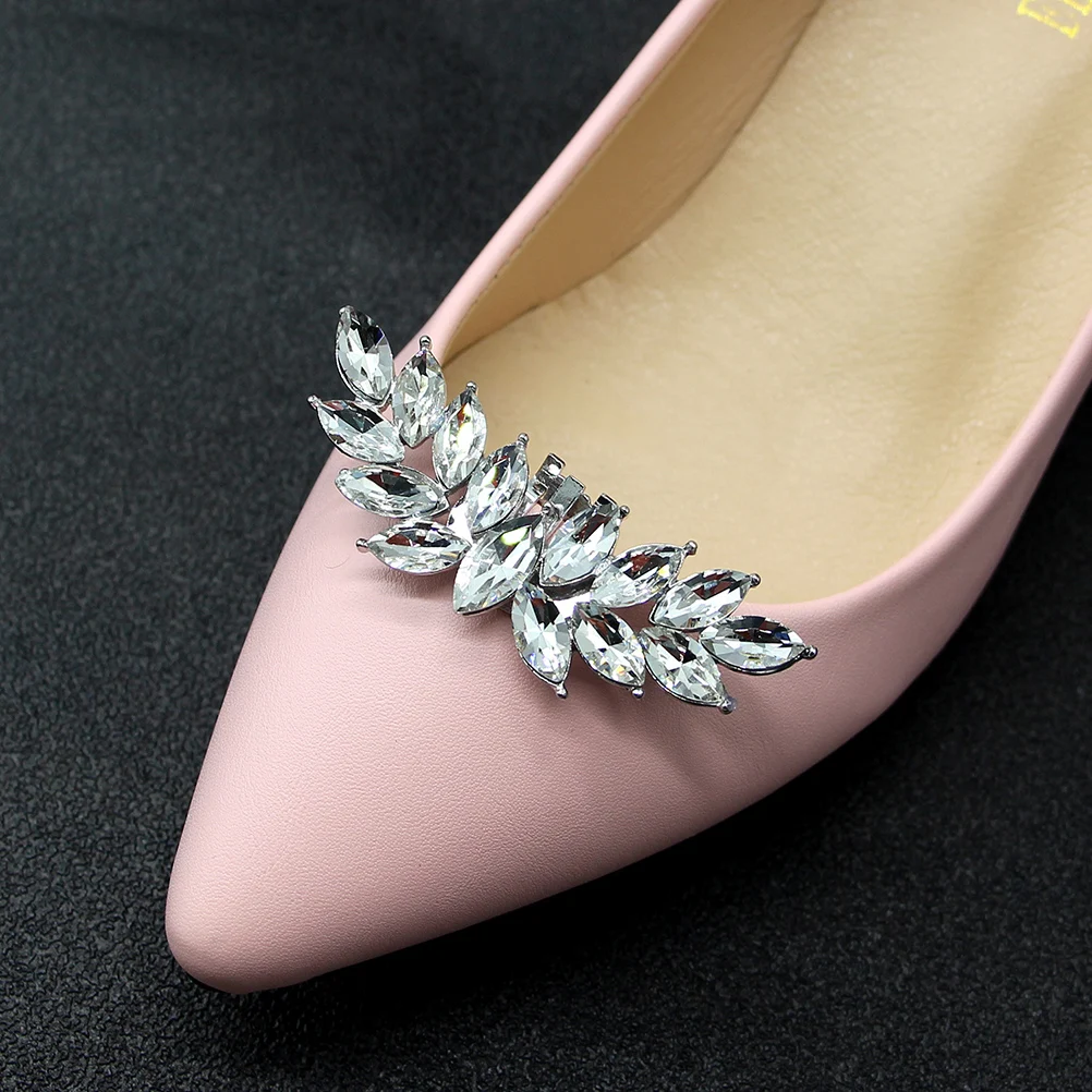

Decorative Shoe Flowers Wedding Clip Women Buckle Rhinestone Design For High Heels Sandals Pumps Banquet Party Shoe Accessories