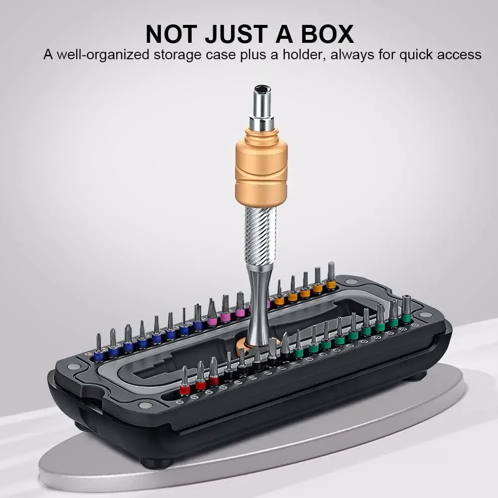 37 in 1 Precision Screwdriver Set with Magnetic S2 Steel Torx Phillips Bits Low Gravity Handle for PC iPhone Repair Tools Kit